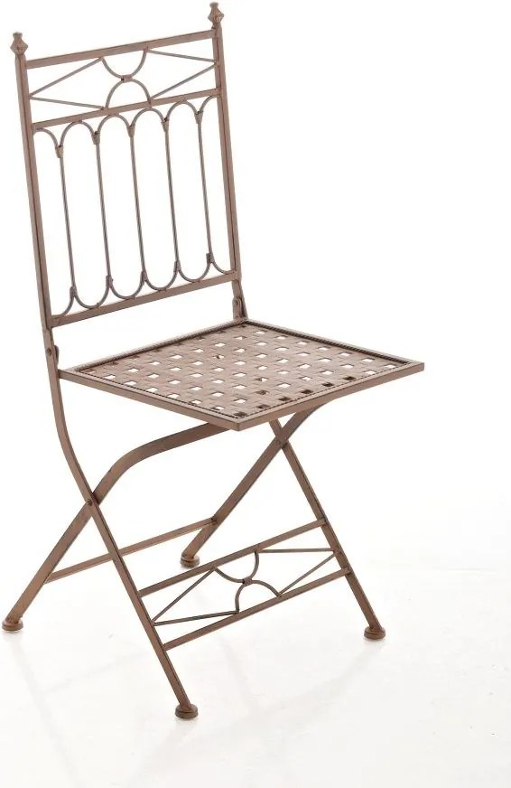 Cadeira de jardim dobrável Asina 40 x 95 x 40 cm Castanho antigo