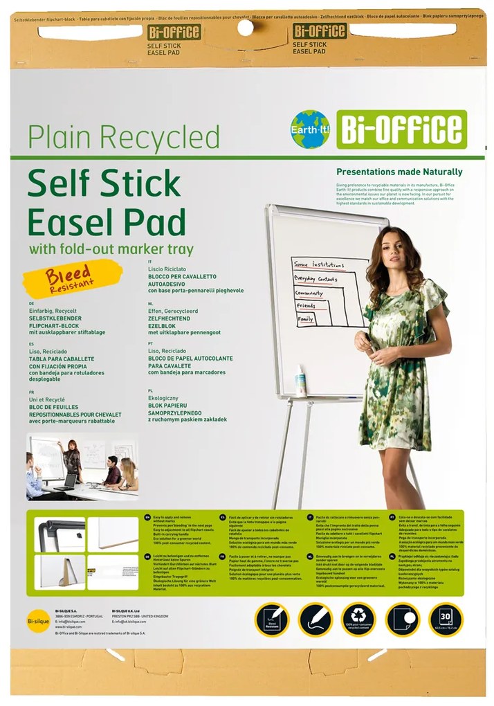 Bloco de Papel Autocolante  - Earth-it 635x762 mm 80 g/m² - Bi-Office
