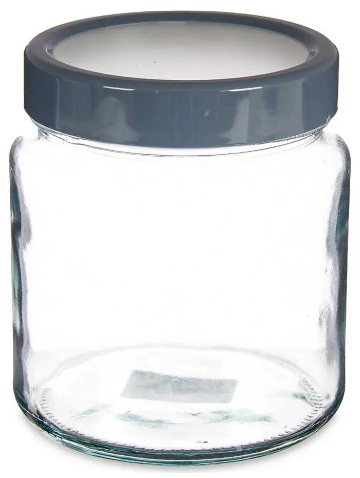 Bote Cinzento Transparente Vidro (11,5 X 13,2 X 11,5 cm) (1000 Ml)
