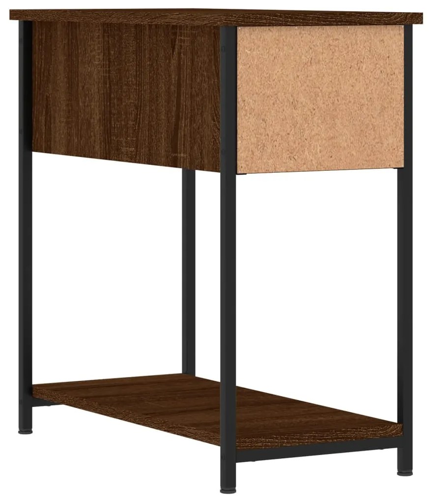 Mesa de cabeceira derivados de madeira carvalho castanho