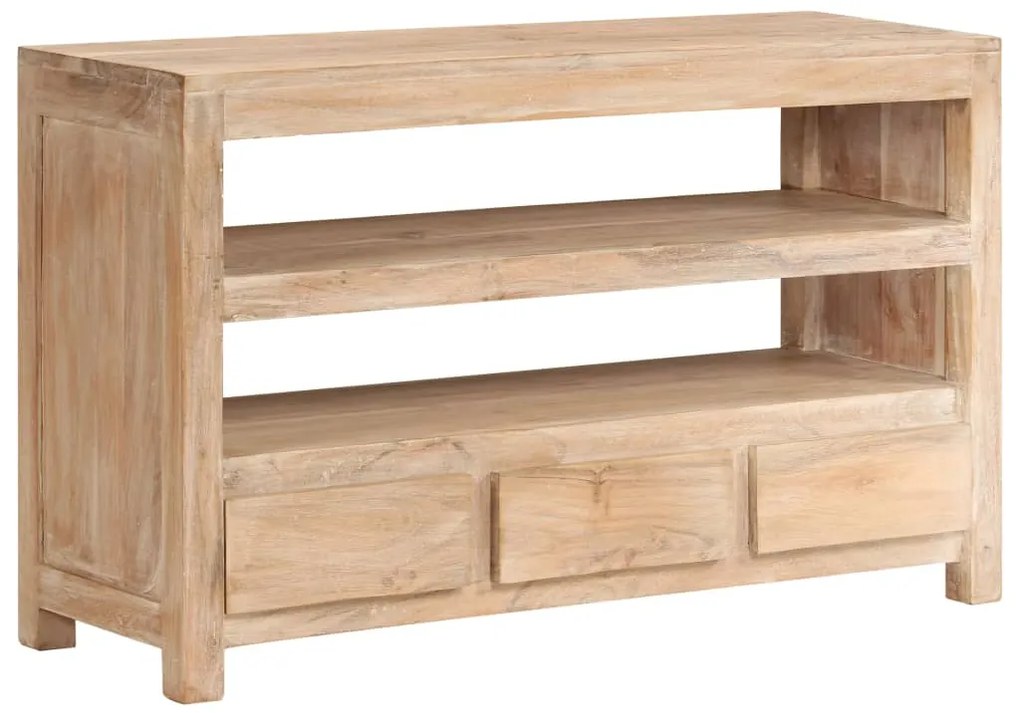 Móvel TV madeira de acácia maciça 90x30x55 cm castanho claro
