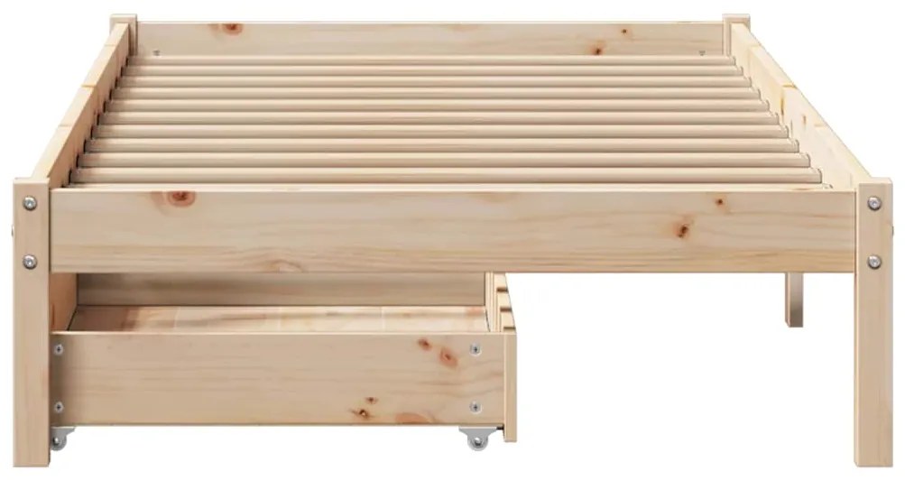 Cama sem colchão 90x200 cm madeira de pinho maciça