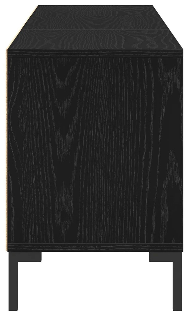 Estante para TV vidaXL Madeira Negra 150x30x44,5 cm Madeira Revestida