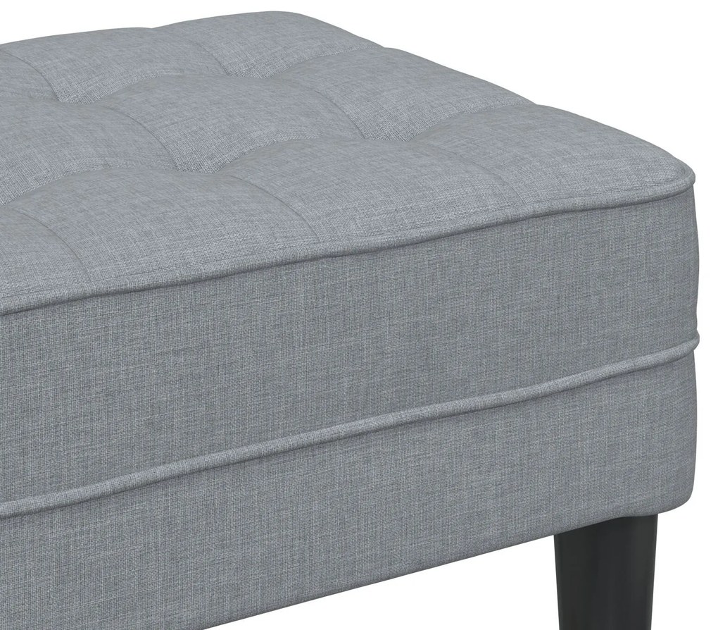Banco vidaXL Cinza claro 113x57x39 cm Tecido