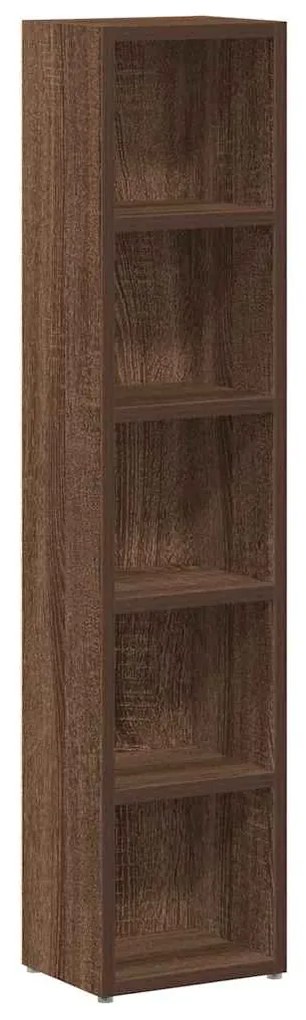 Armários para CDs 2 pcs 21x16x93,5cm derivados madeira castanho
