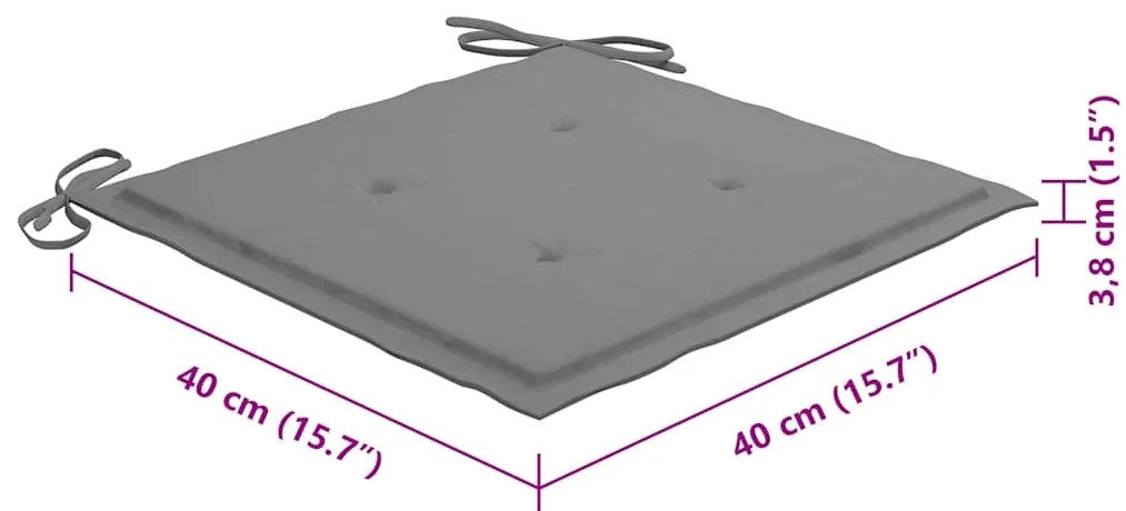 Cadeiras de exterior dobráveis 8pcs c/ almofadões acácia maciça