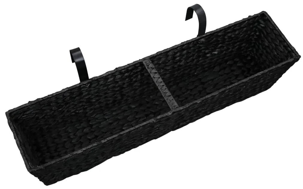 Floreiras de pendurar 2 pcs jacinto de água preto