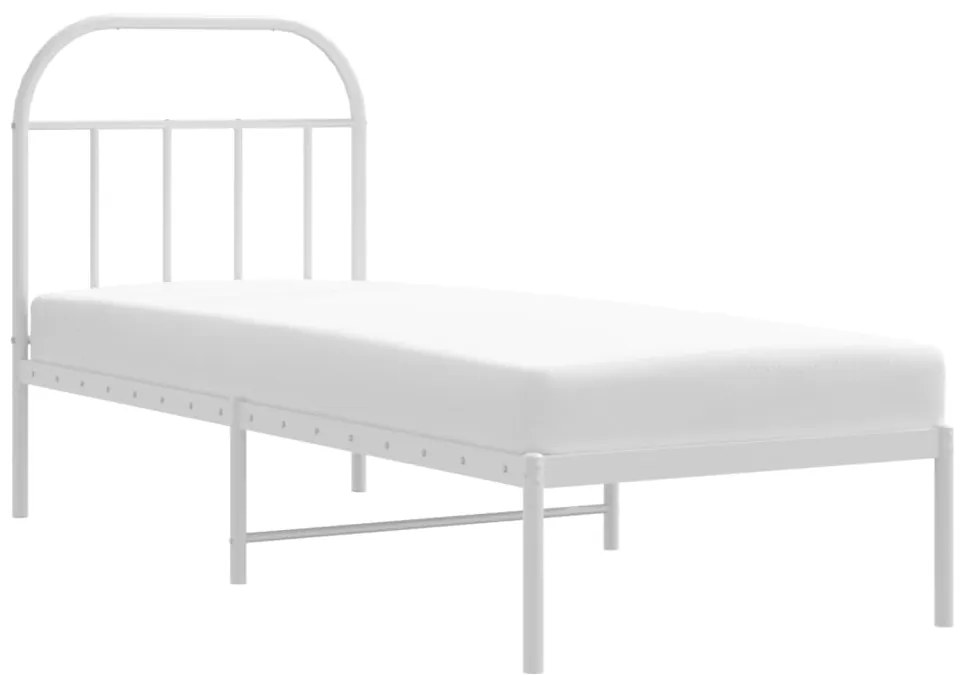 Estrutura de cama sem colchão com cabeceira 75x190 cm branco