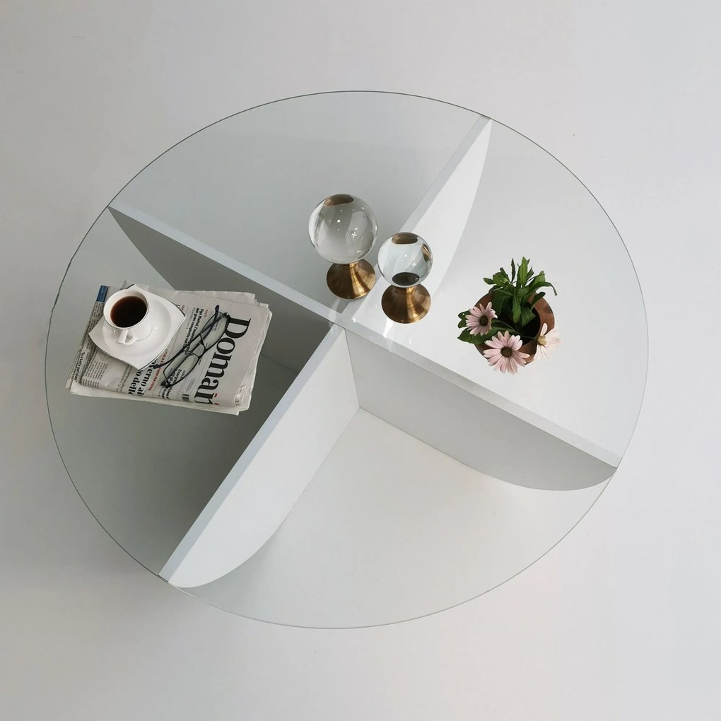 Mesa de Café Lily - Branca - 90x30x90 cm