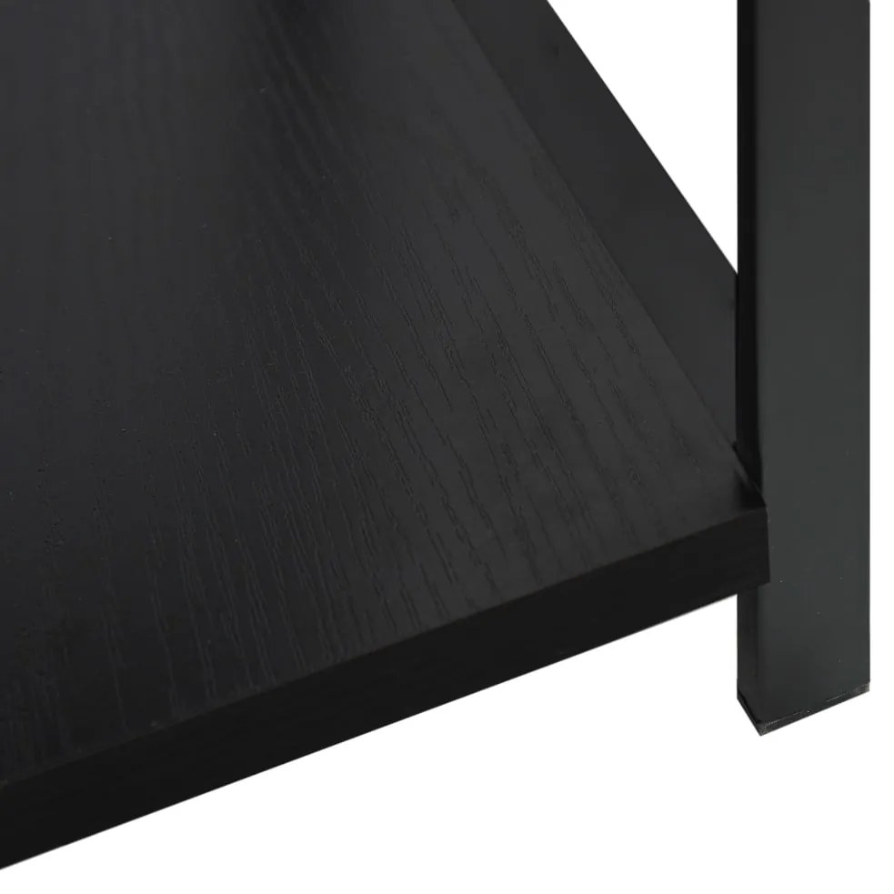 Estante pequena e simples derivados de madeira preto