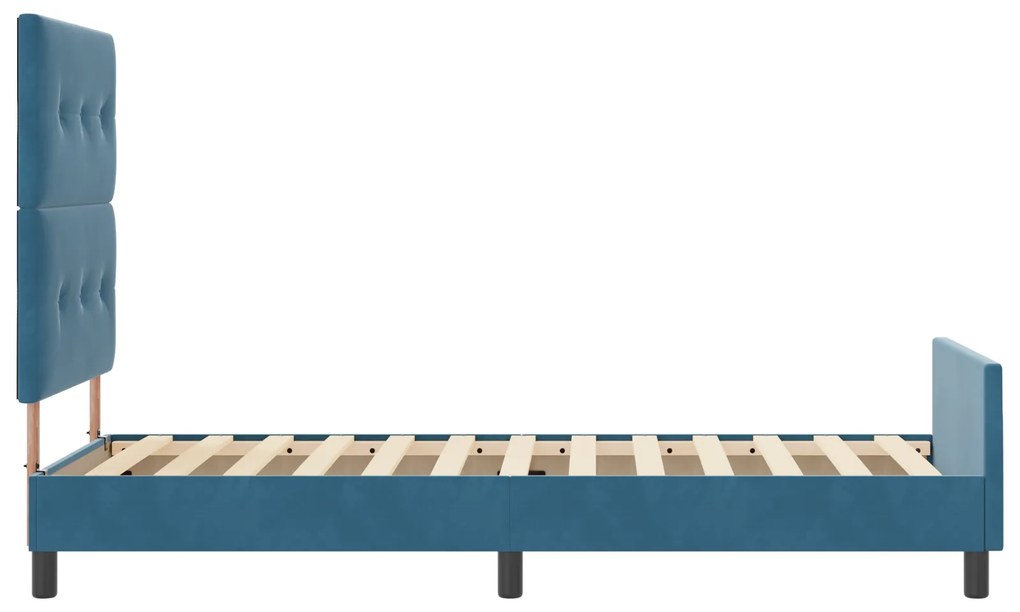 Cama vidaXL Azul Escuro 90x200 cm Veludo