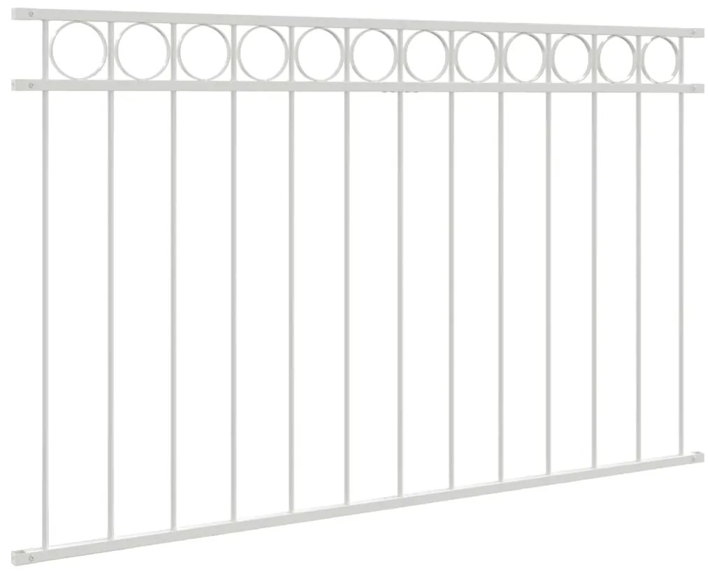 Painel de Cerca Branco 1,7x0,8 m em Aço