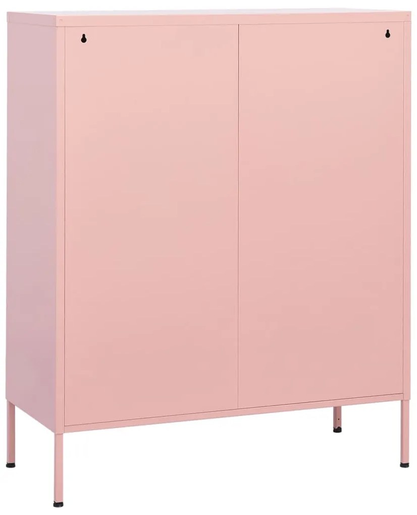 Armário de arrumação aço 80x35x101,5 cm rosa
