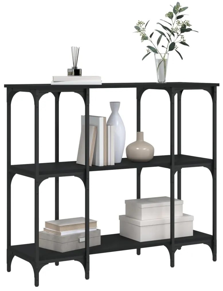Mesa consola 102x35x90 cm derivados de madeira preto