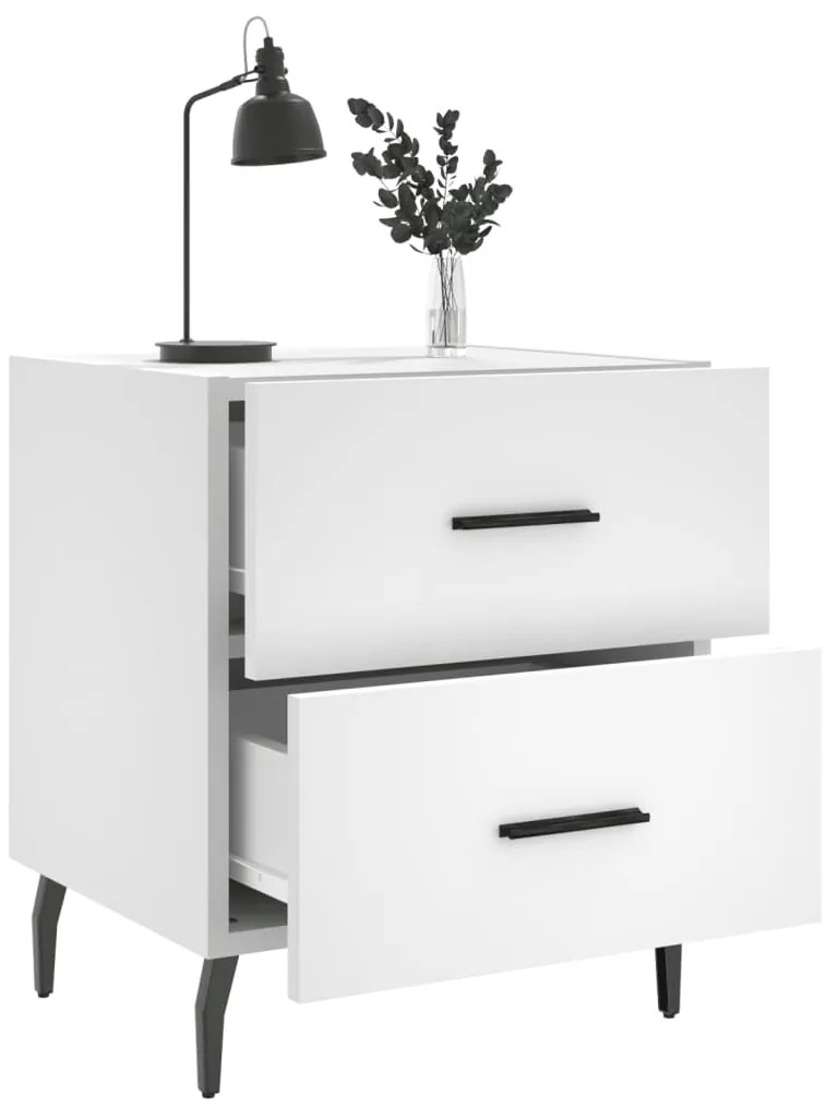 Mesa de cabeceira 40x35x47,5 cm derivados de madeira branco