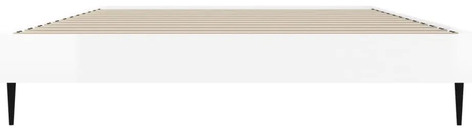 Estrutura cama 90x200 cm derivados de madeira branco brilhante