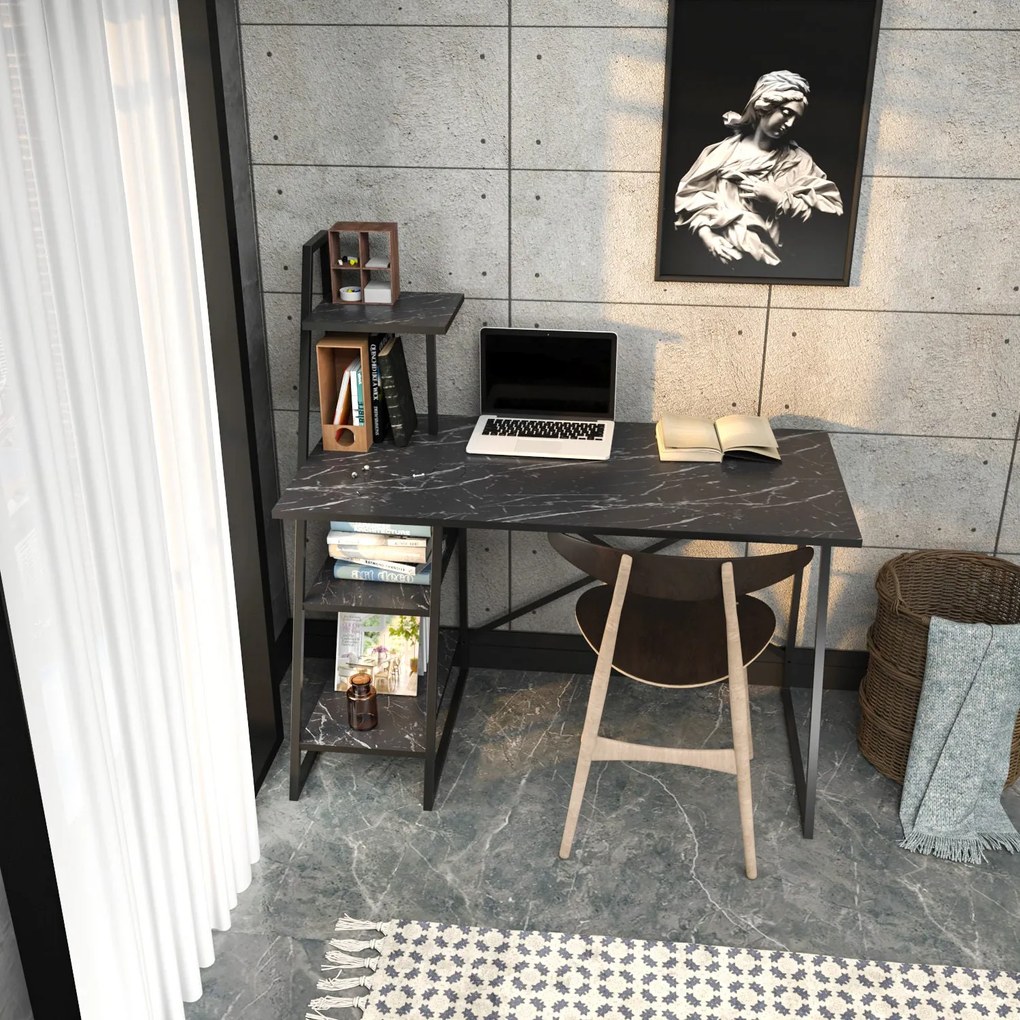 Secretária de Estudo Admira – Preto – 120x60x120 cm