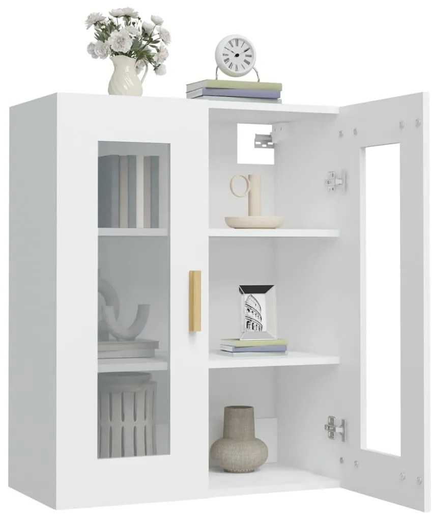 Armário de parede suspenso 69,5x34x90 cm branco