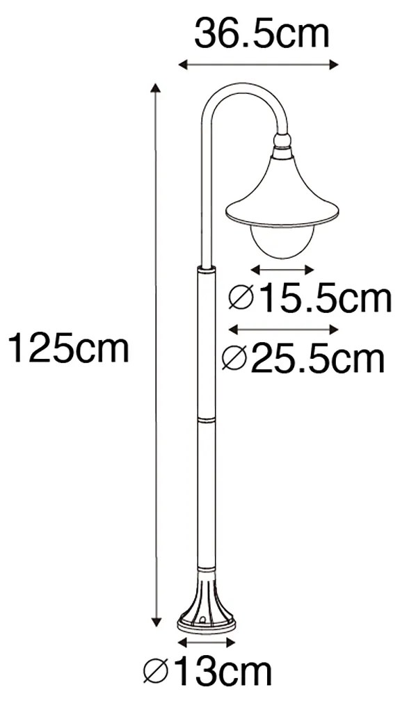 LED Lanterna exterior inteligente ouro antigo 125 cm IP44 com Wi-Fi A60 - Daphne Clássico / Antigo