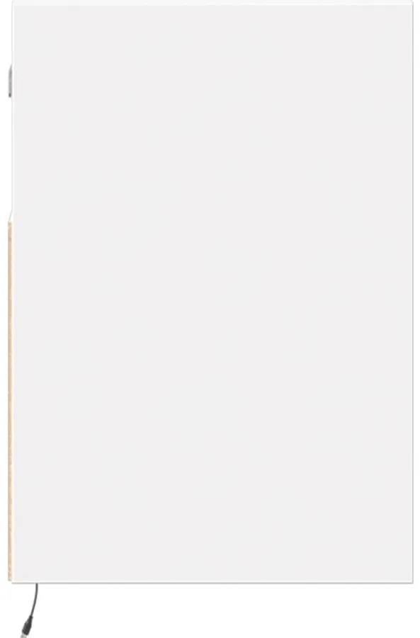 Móvel de parede para TV com luzes LED 80x31x45 cm branco