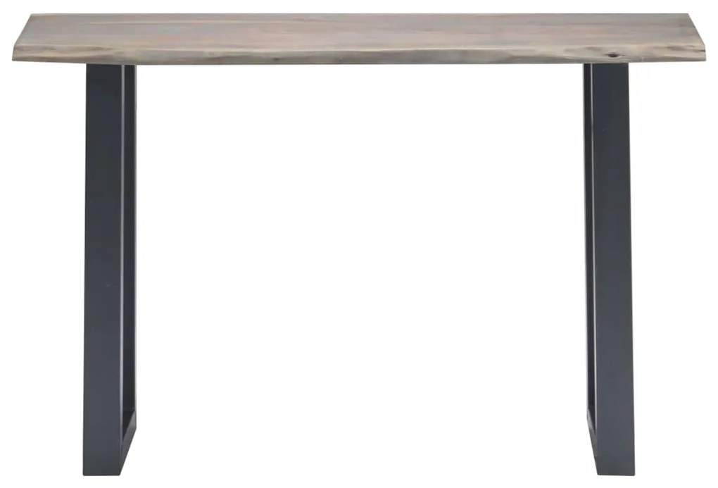 Mesa consola 115x35x76 cm acácia maciça e ferro cinzento