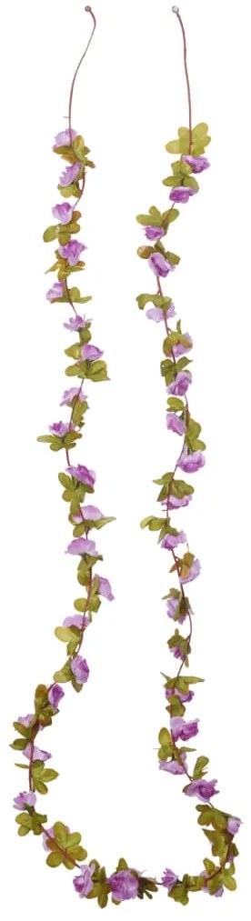 Grinaldas de flores de Natal 6 pcs 250 cm roxo claro