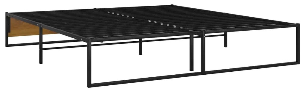 Estrutura de cama 200x200 cm metal preto