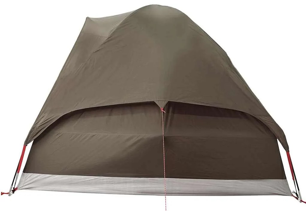 Tenda familiar em cúpula para 6 pessoas impermeável castanho
