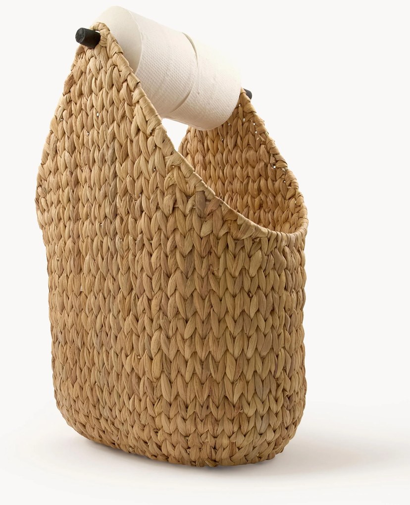 Cesto artesanal com suporte para rolos de papel higiénico Paper