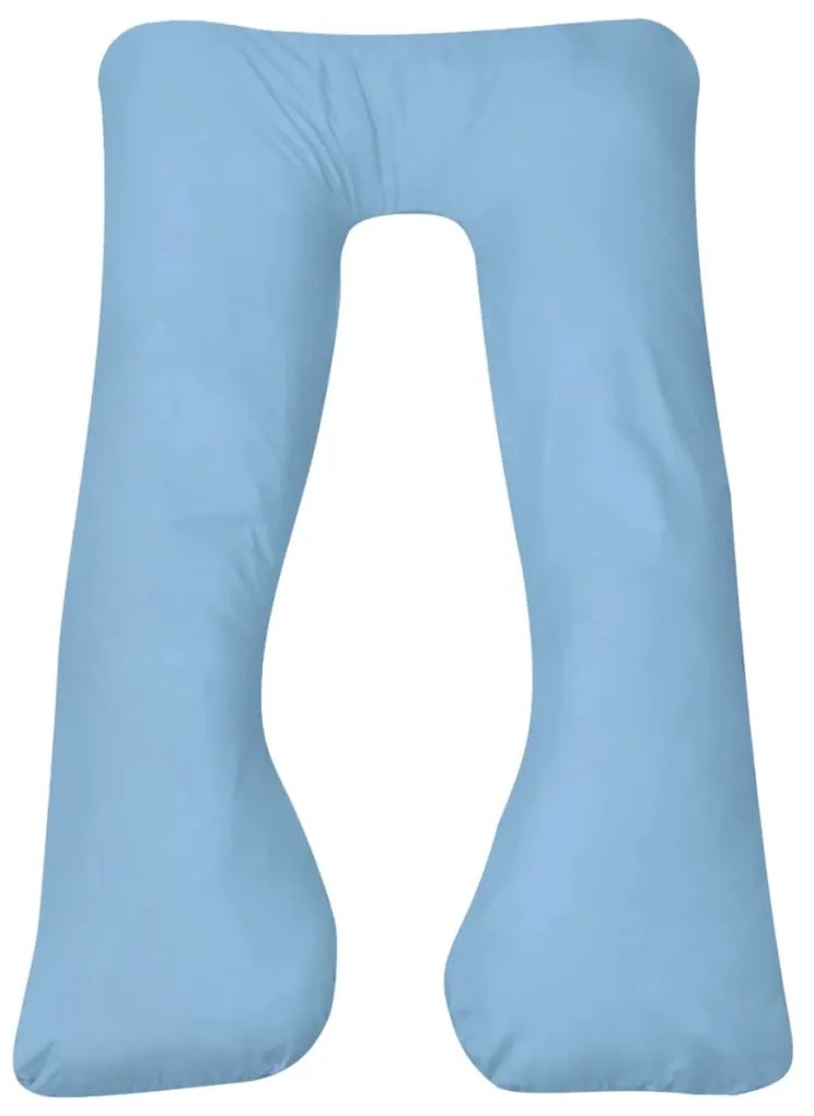 131588 vidaXL Almofada de gravidez 90x145 cm, azul claro