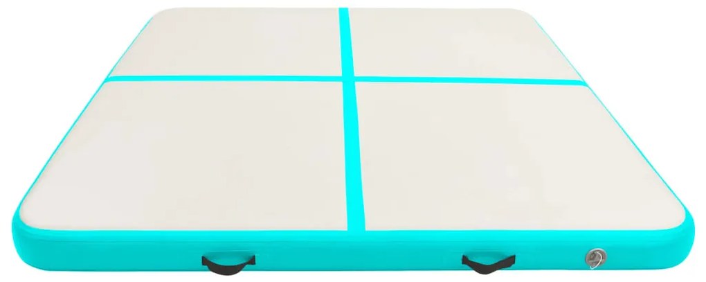 Colchão de ginástica insuflável c/ bomba 200x200x10cm PVC verde
