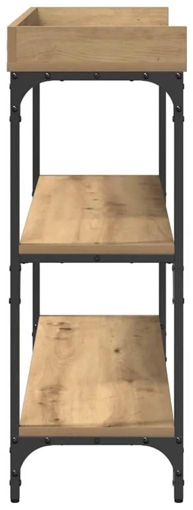 Mesa de Console vidaXL Carvalho Artisan 100x30x80 cm Madeira Engineere