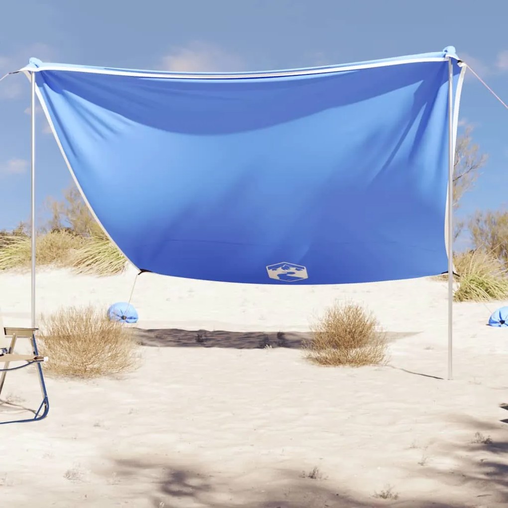 Toldo de praia com âncoras de areia 304x300 cm azul