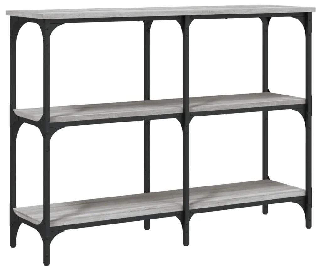Mesa consola 100x29x75 cm derivados de madeira cinzento sonoma