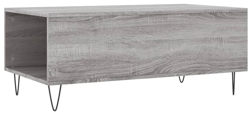 Mesa de centro 90x50x36,5 cm derivados madeira cinzento sonoma