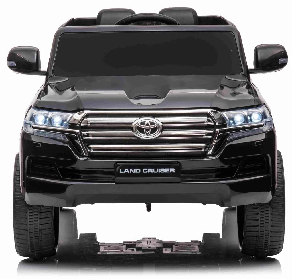 Carro elétrico Para Crianças Toyota Landcruiser 12V, assento de couro sintético, bateria 12V / 7AH, portas que abrem, motor 2 x 35W, controle remoto 2