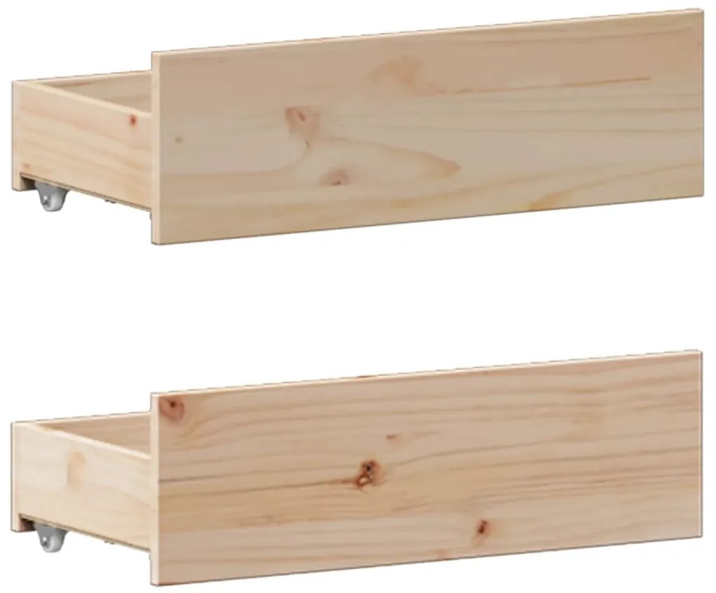 Cama com estante sem colchão 135x190 cm pinho maciço