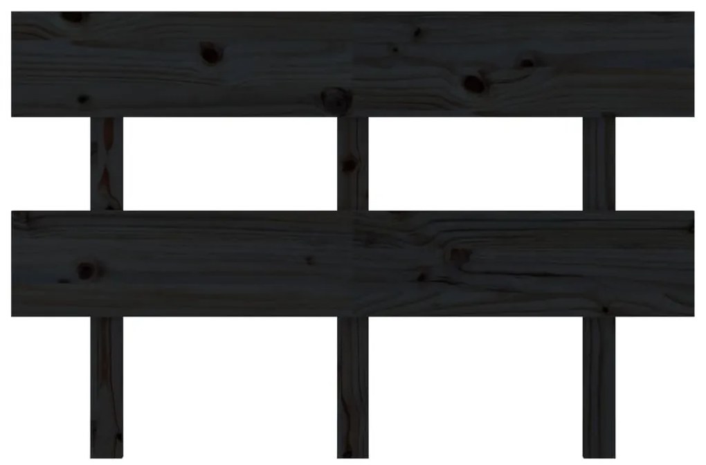 Cabeceira de cama 138x3x81 cm pinho maciço preto