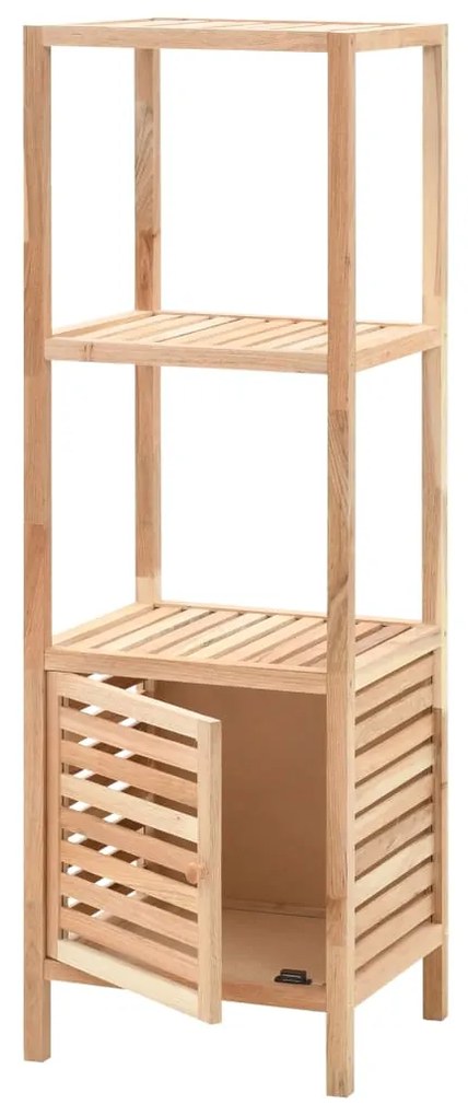 Armário de arrumação para WC nogueira maciça 39,5x35,5x123 cm