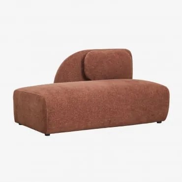 Módulo Divã Esquerdo Para Sofá Modular Em Chenille Coquette Chenille Castanho Ferrugem - Sklum