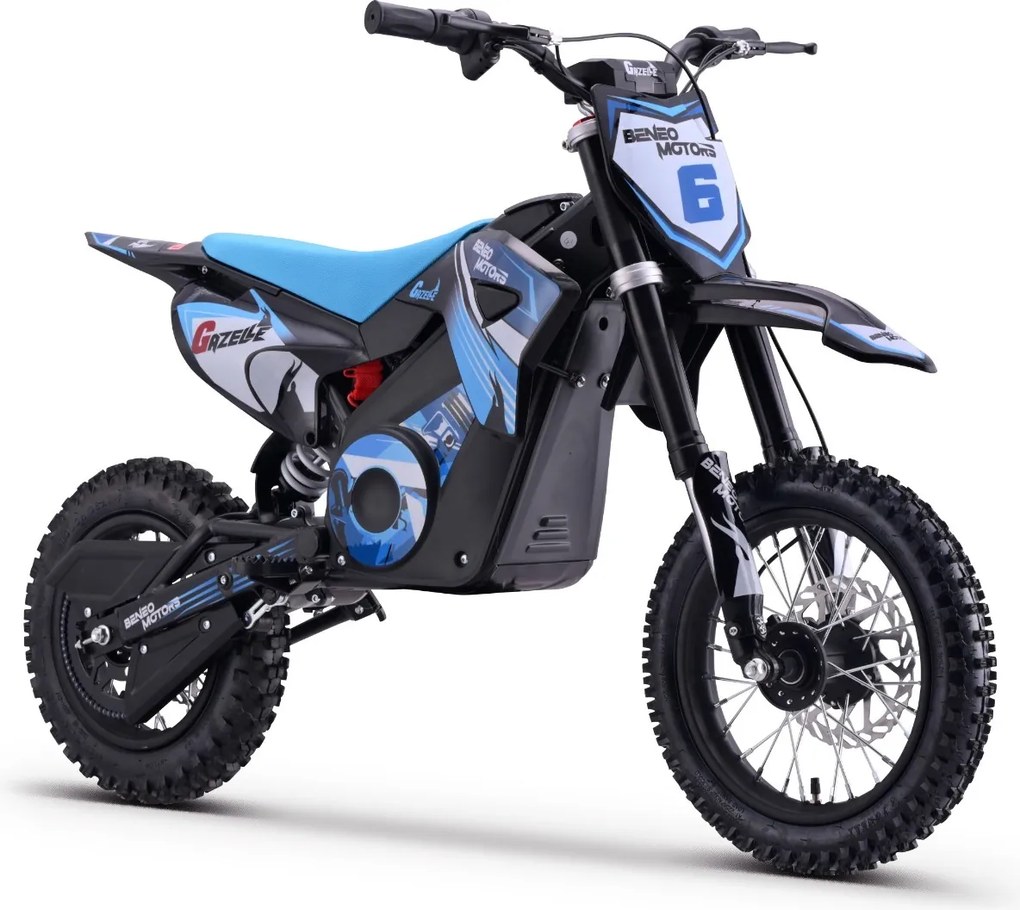 Kids Electric Dirt Bike 1000W | Beneo Motors Gazelle Blue | Ages 6–10 | Speed Limiter