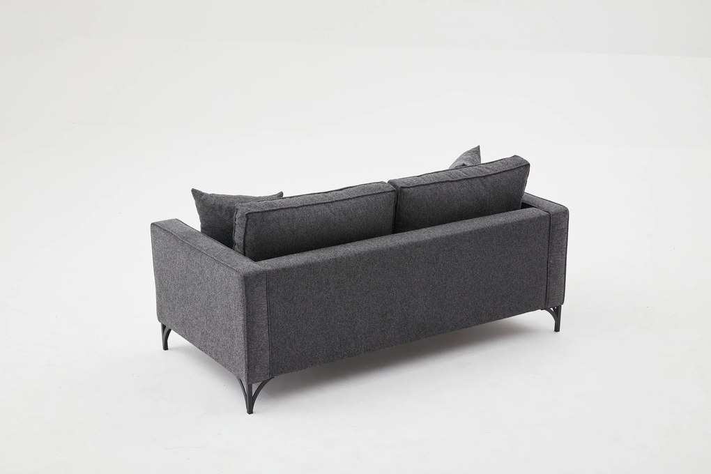 Sofá de 2 Lugares Berlin – Antracite – 180x83x91 cm