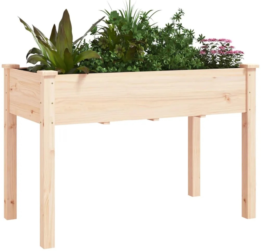 Vaso/floreira c/ forro 118x59x76 cm madeira de abeto maciça