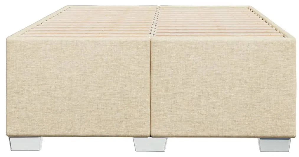 Estrutura de cama sem colchão 120x200 cm tecido cor creme