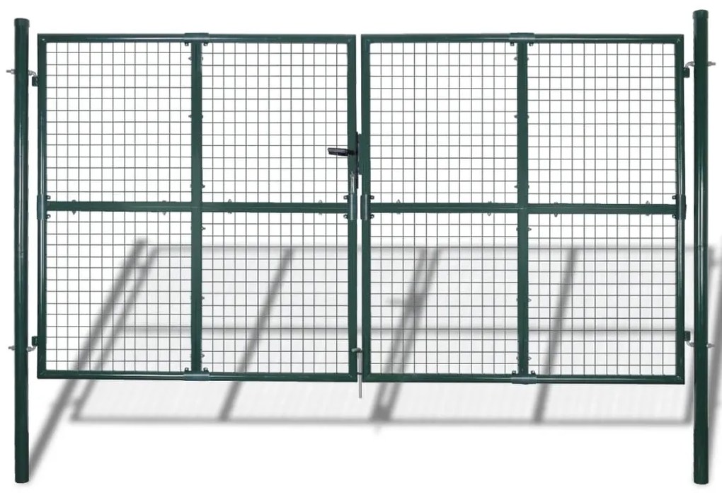 vidaXL Grade de parede para portão de jardim com tela de 306 x 175 cm