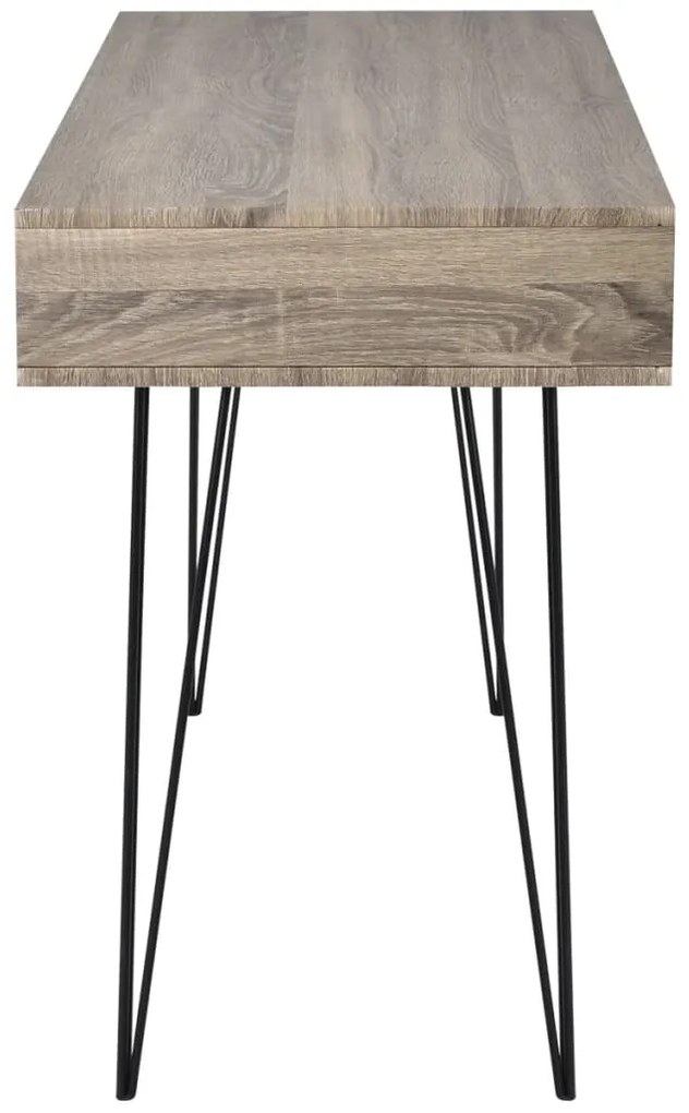 Mesa com 2 compartimentos, cinzento
