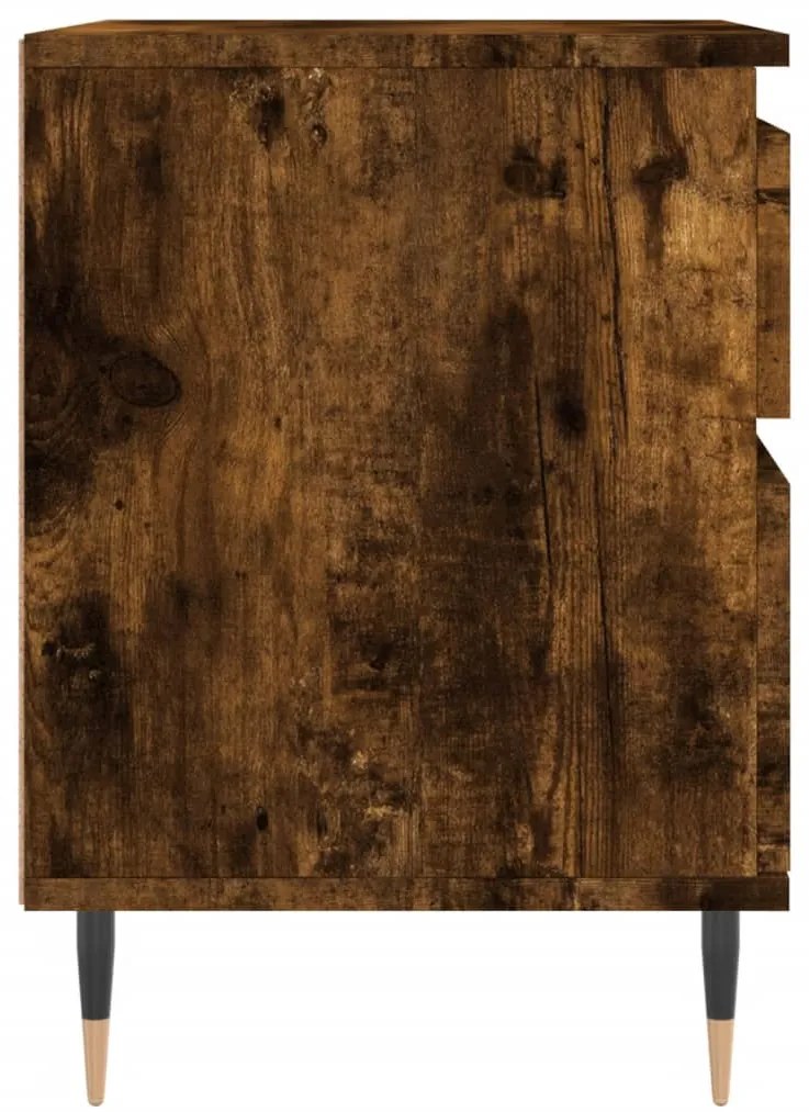 Mesa de cabeceira 40x35x50 cm derivados madeira carvalho fumado