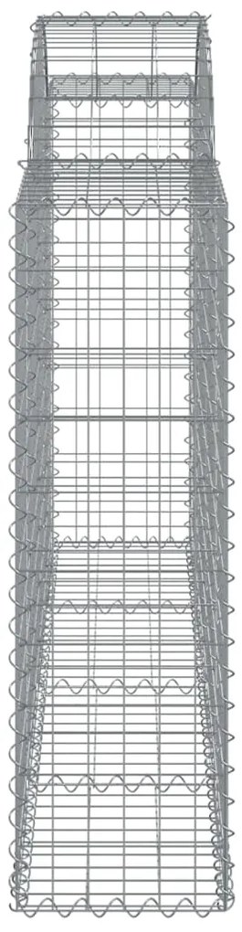 Cestos gabião arqueados 9pcs 200x30x100/120cm ferro galvanizado