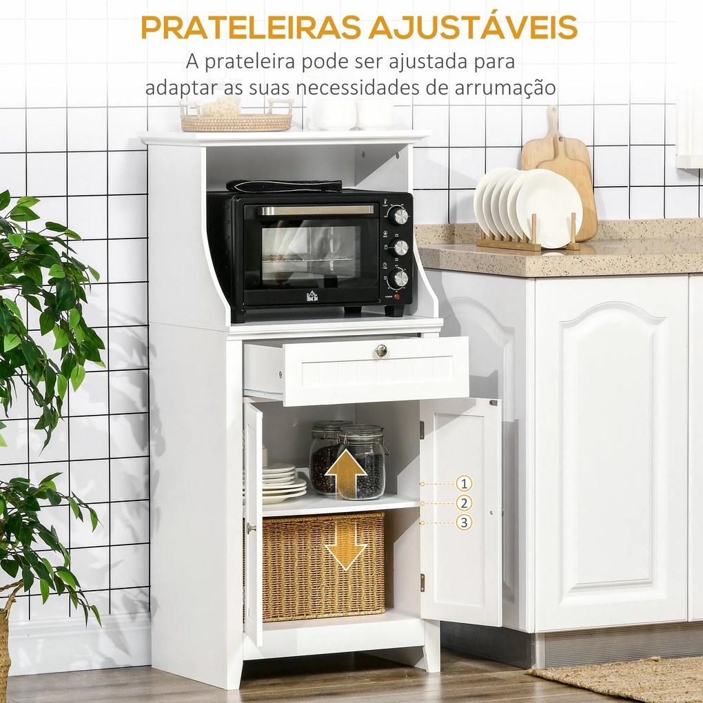Aparador de Cozinha Kitch - Com Gaveta e Armário para Micro-ondas – 60