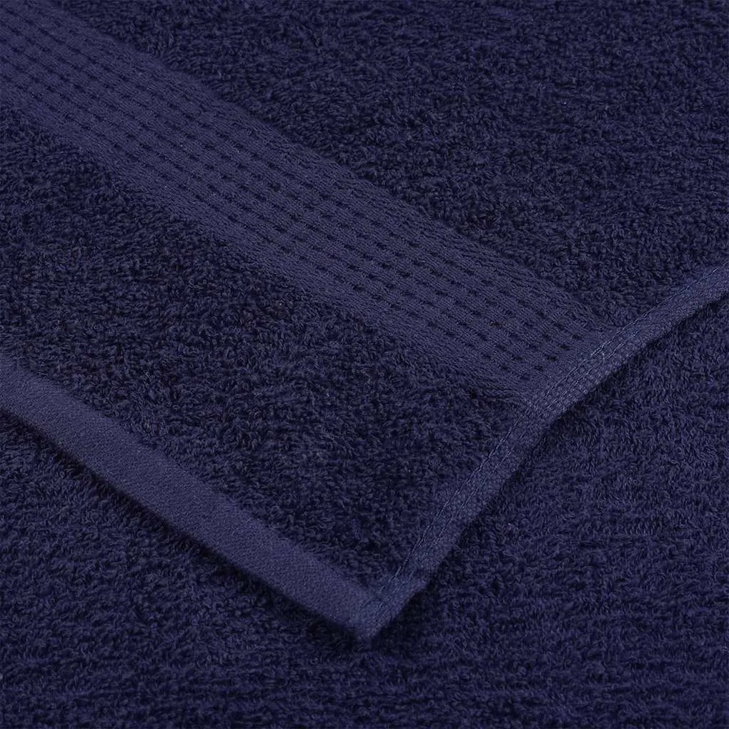 Toalhas hóspedes 2 pcs azul marinho 30x50cm 360gsm 100% algodão